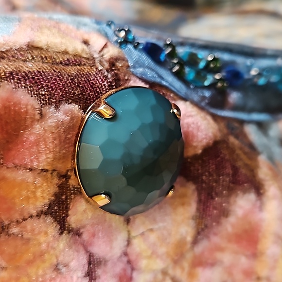 VINTAGE BAXIS & BAXIS BLAZER BEADED PASTEL COLORS BROWN BLUE TAN PINK S SMALL - Picture 5 of 10